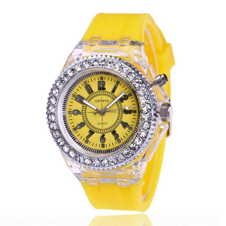Montre à quartz LED lumineuse