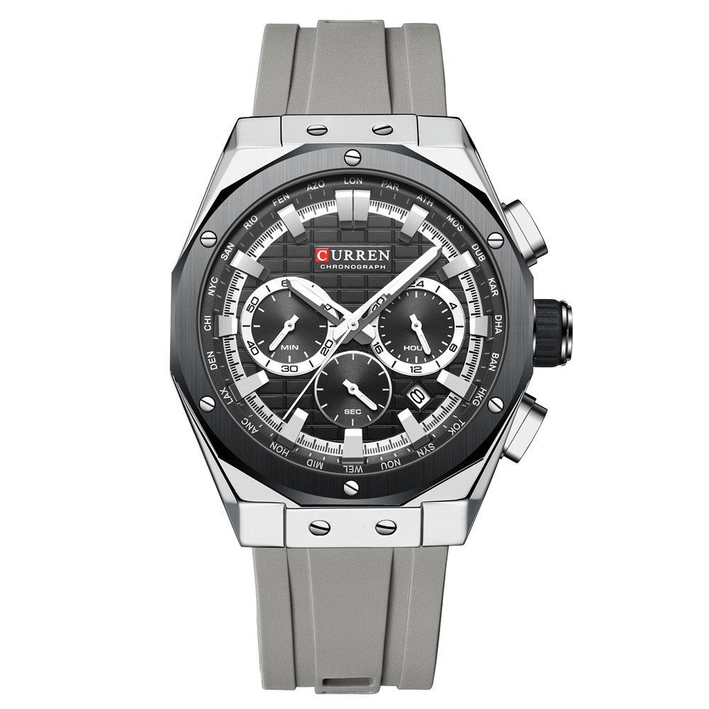 Montre quartz pour hommes avec calendrier