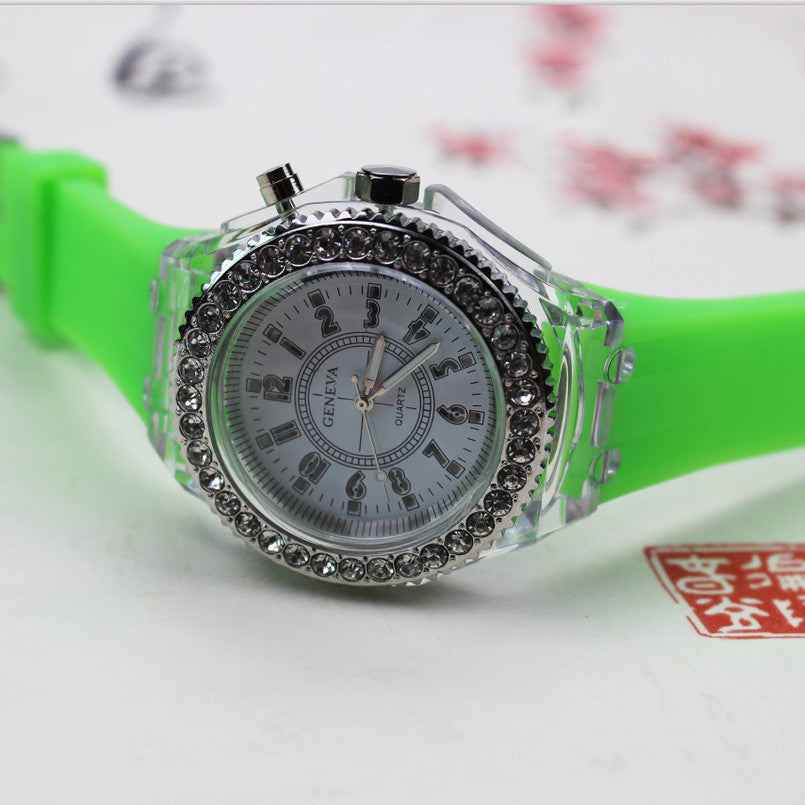 Montre à quartz LED lumineuse