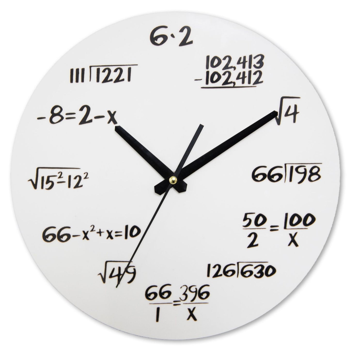 Horloge mathématique individuelle en bois