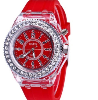 Montre à quartz LED lumineuse