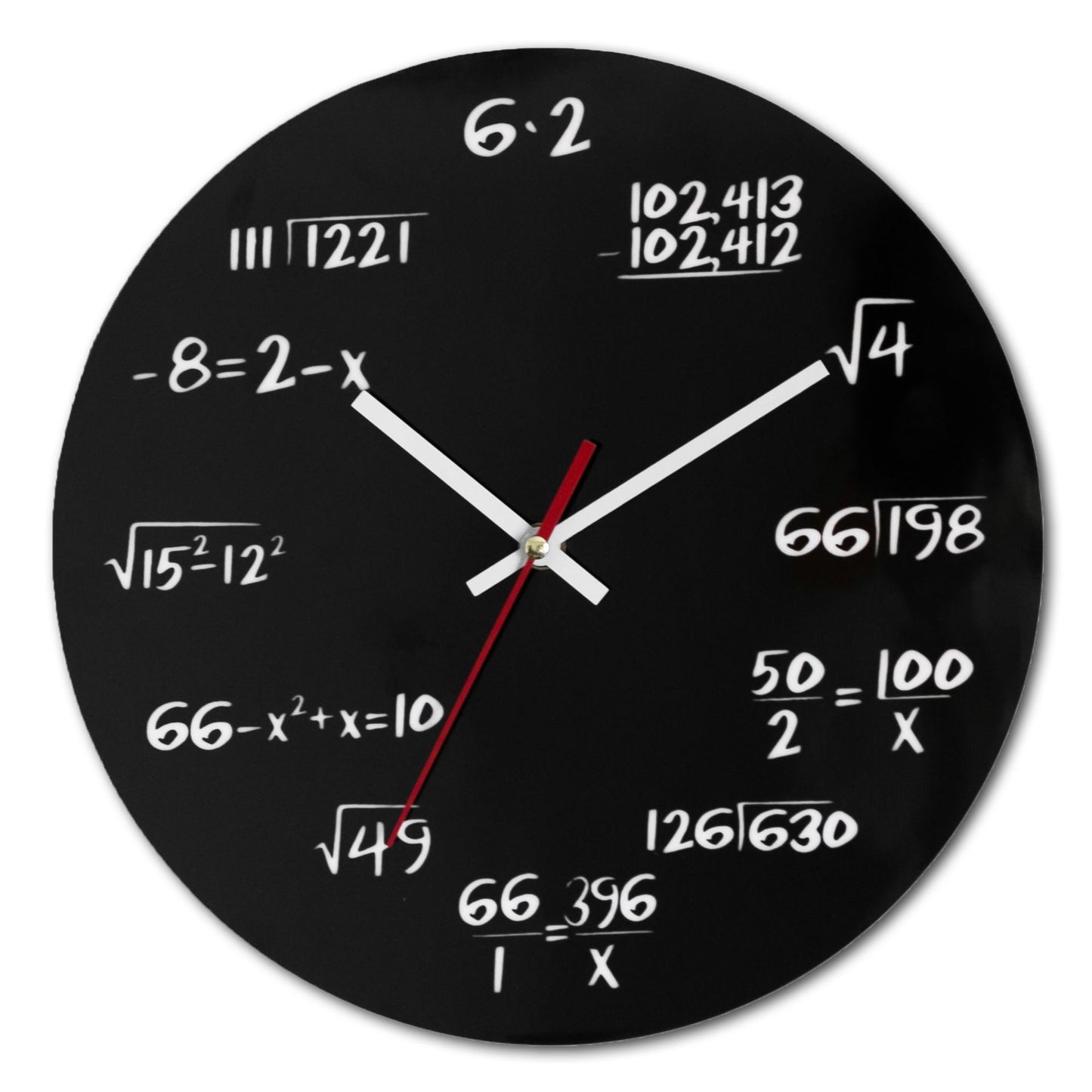 Horloge mathématique individuelle en bois