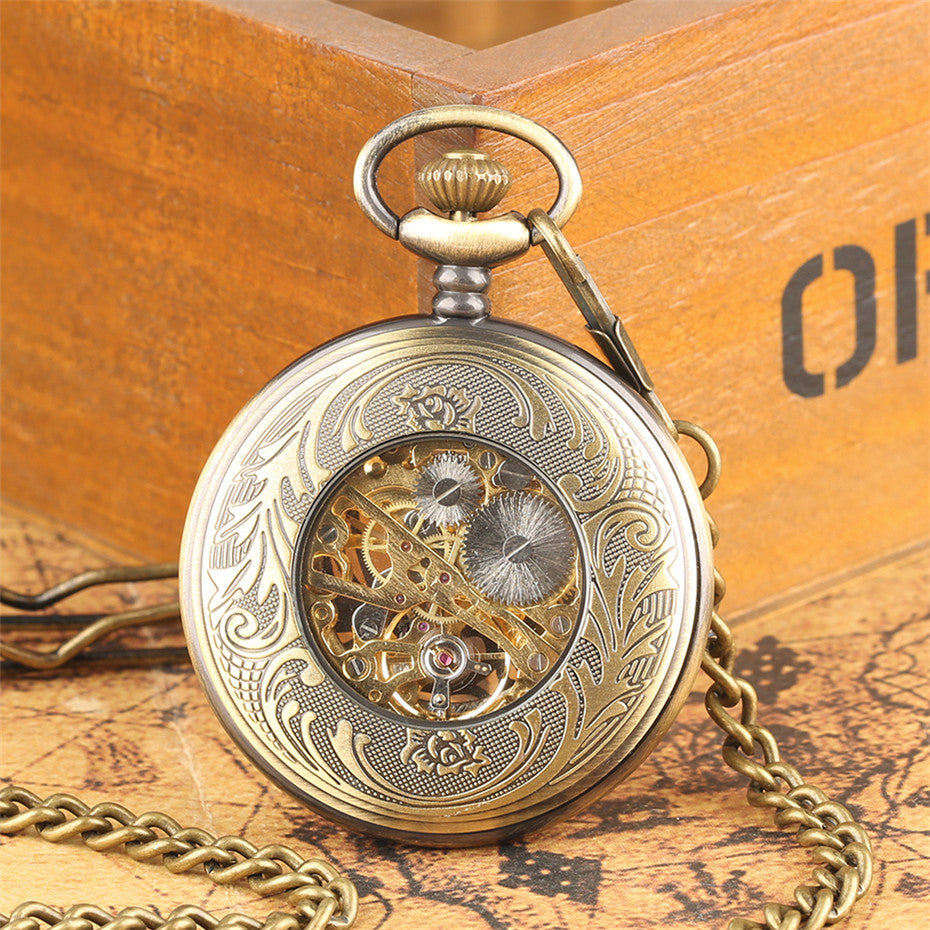 Montre de poche mécanique à boîtier creux