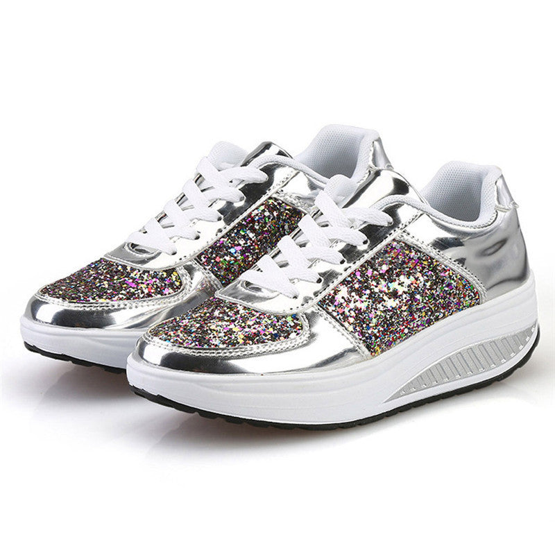 Baskets à paillettes pour femme