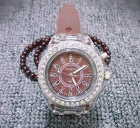 Montre à quartz LED lumineuse