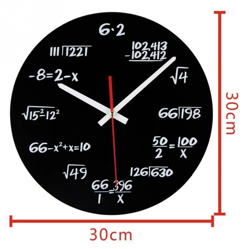 Horloge mathématique individuelle en bois