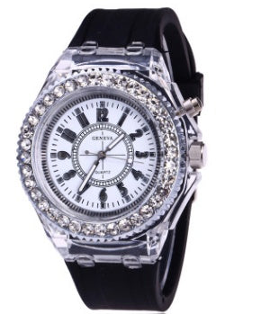 Montre à quartz LED lumineuse