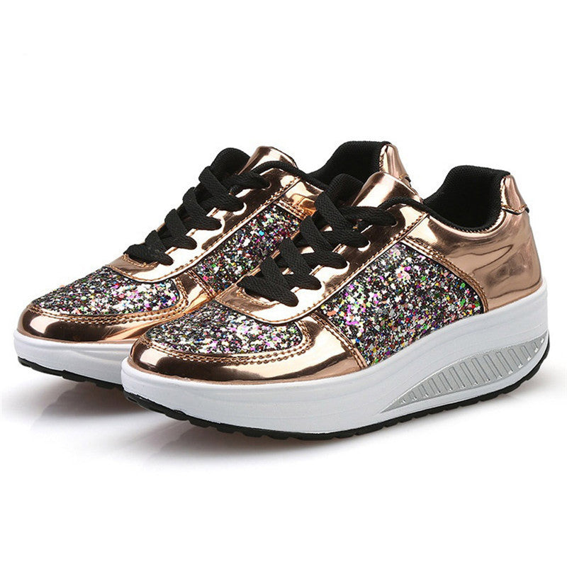 Baskets à paillettes pour femme