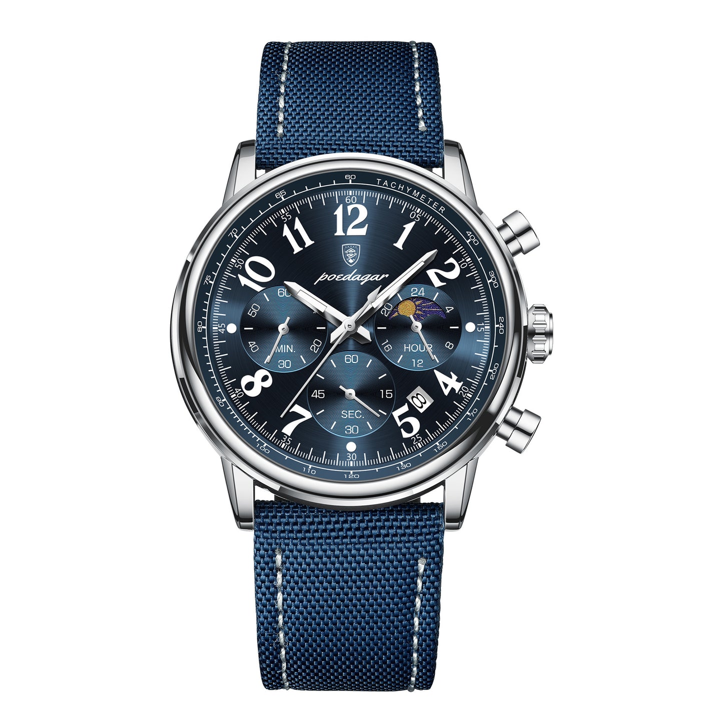 Montre à quartz étanche multifonctionnelle à la mode pour hommes