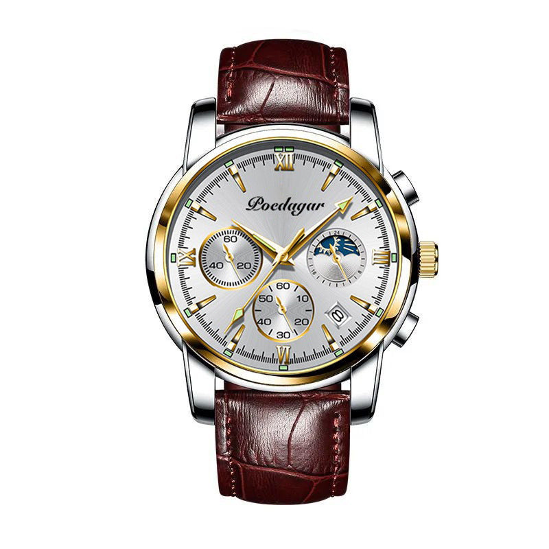 Montre multifonctionnelle pour hommes, étanche et lumineuse