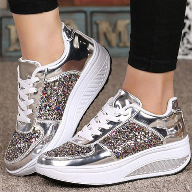 Baskets à paillettes pour femme