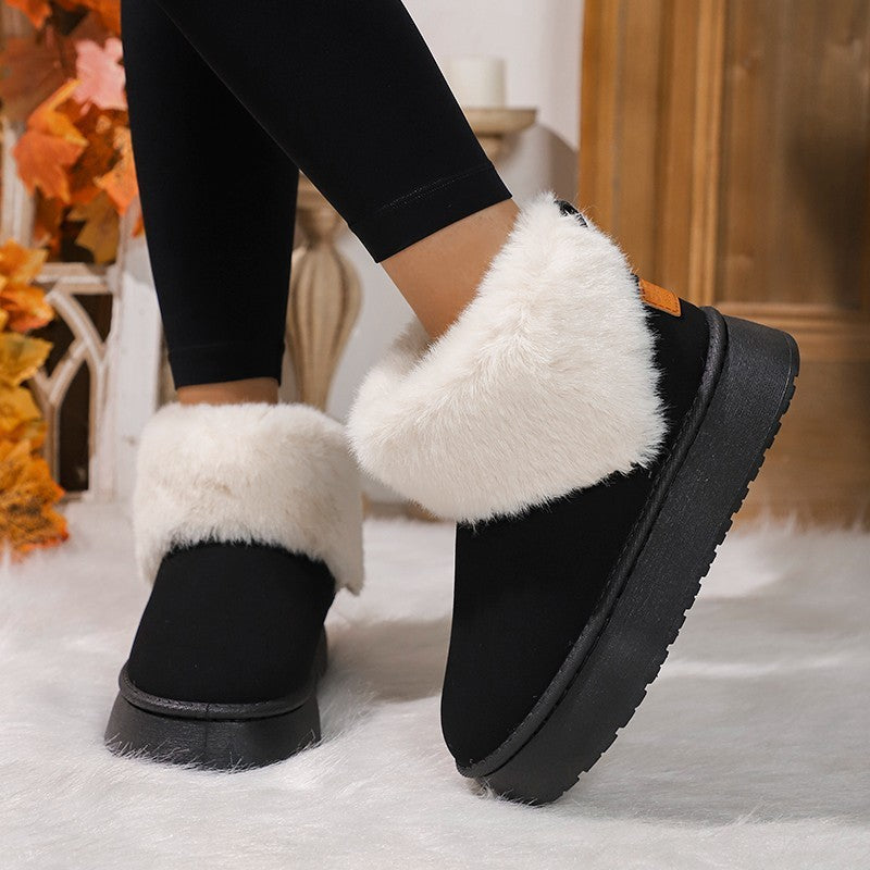 Bottes courtes de neige en peluche