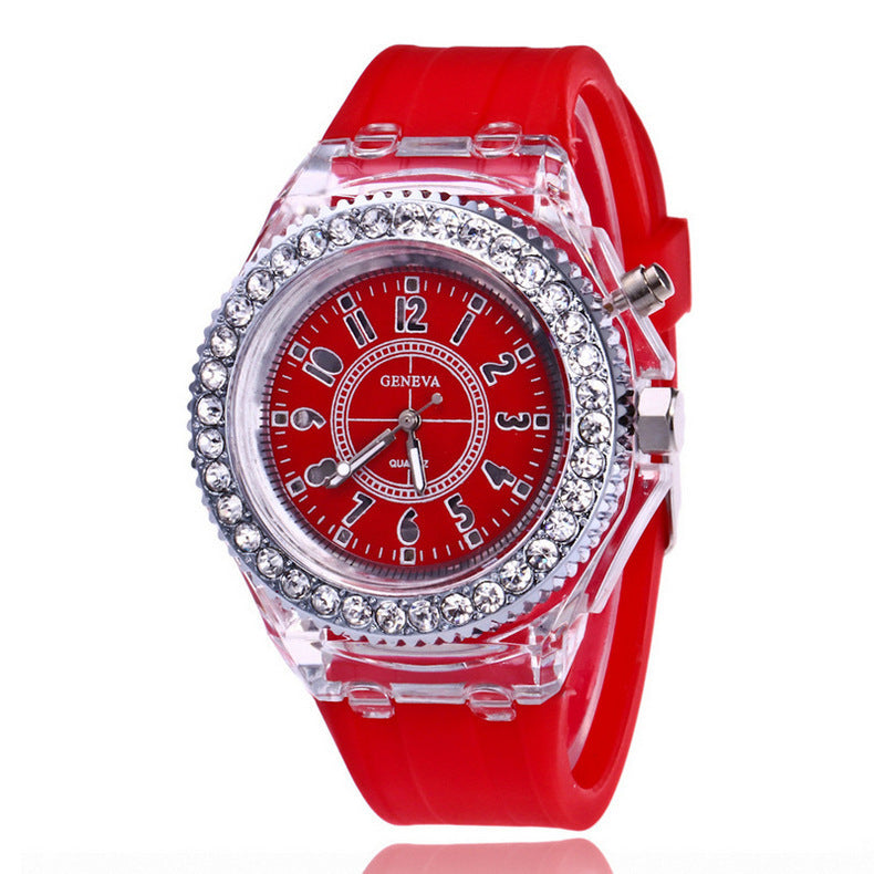 Montre à quartz LED lumineuse