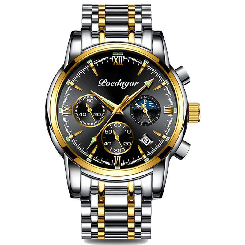 Montre multifonctionnelle pour hommes, étanche et lumineuse