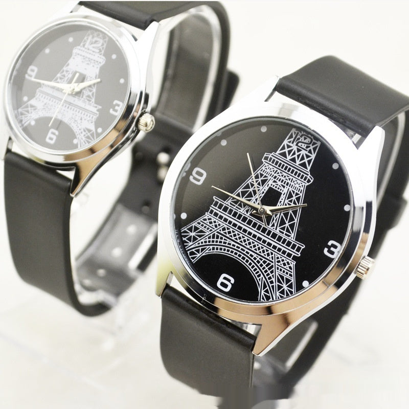 Montre pour couple à la mode de la Tour Eiffel de Paris
