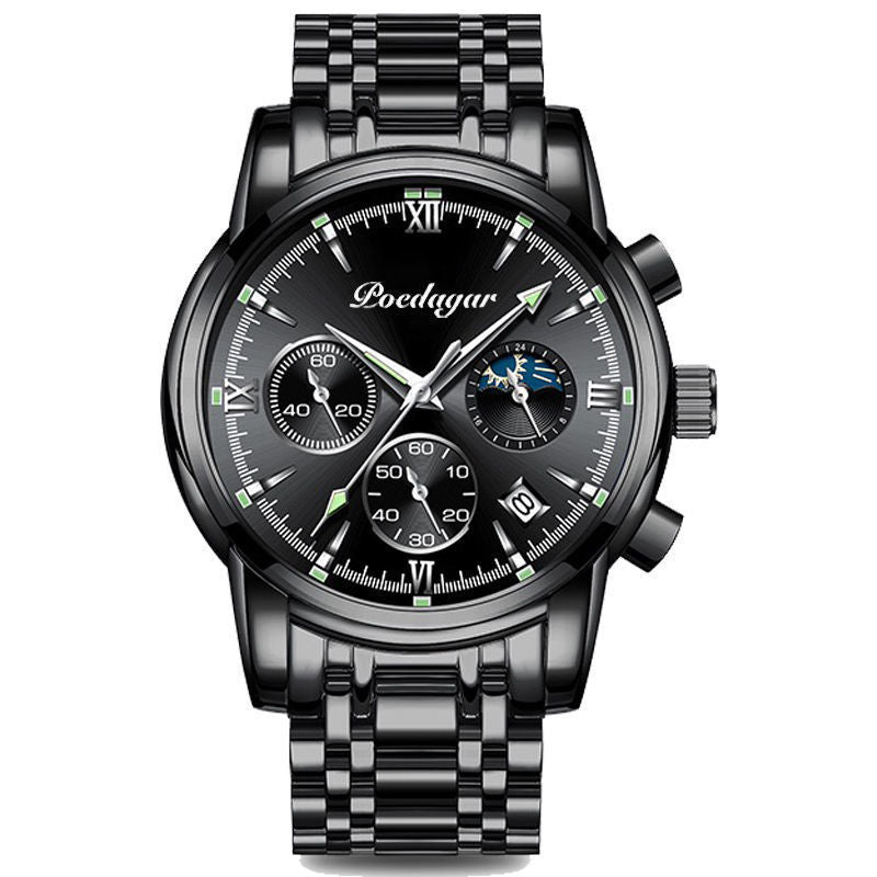 Montre multifonctionnelle pour hommes, étanche et lumineuse