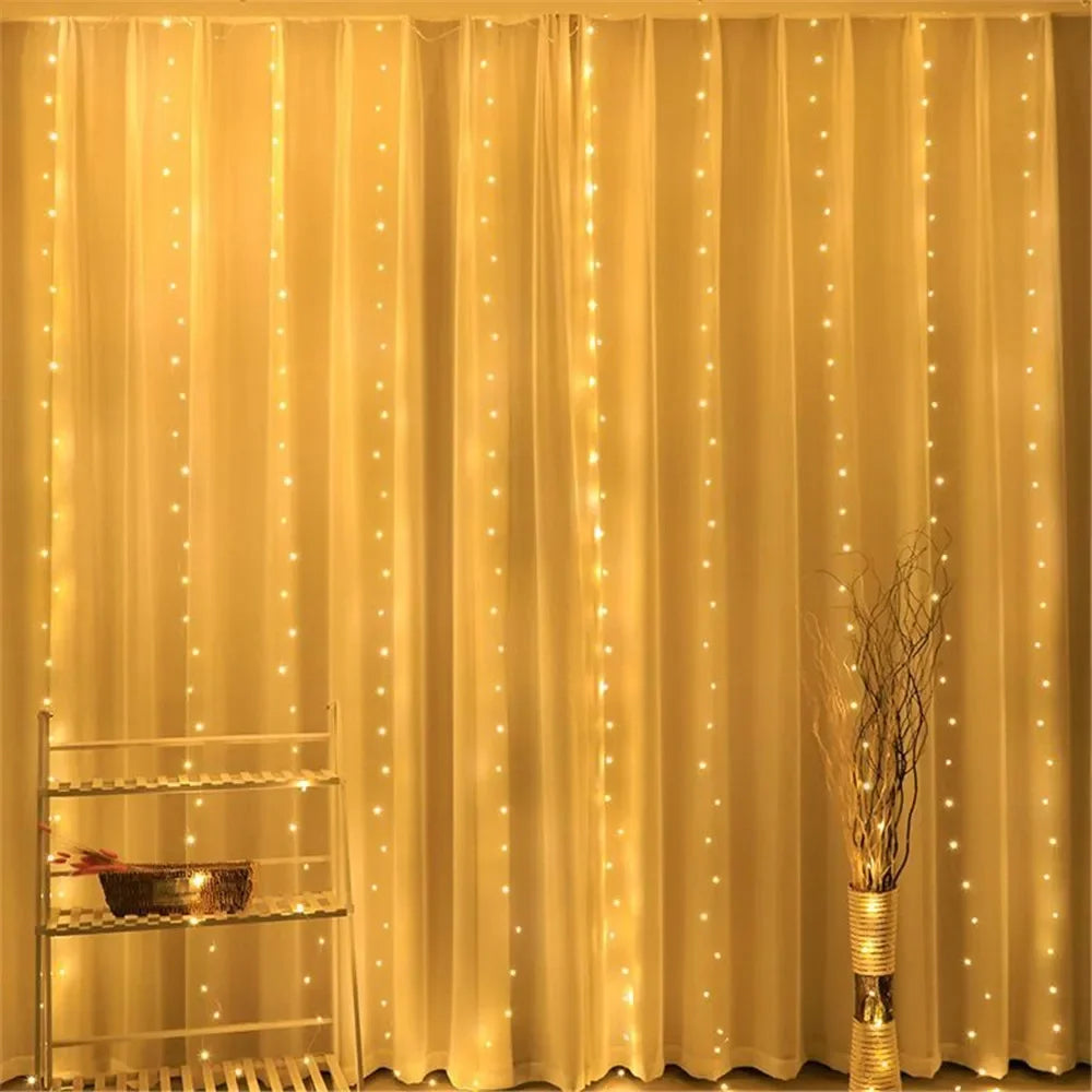 1pc USB 3x3/3*2/3*1 LED Curtain Bedroom Lights Garland Fairy Light Festoon Wedding Home Bedroom Decoration Lighting
