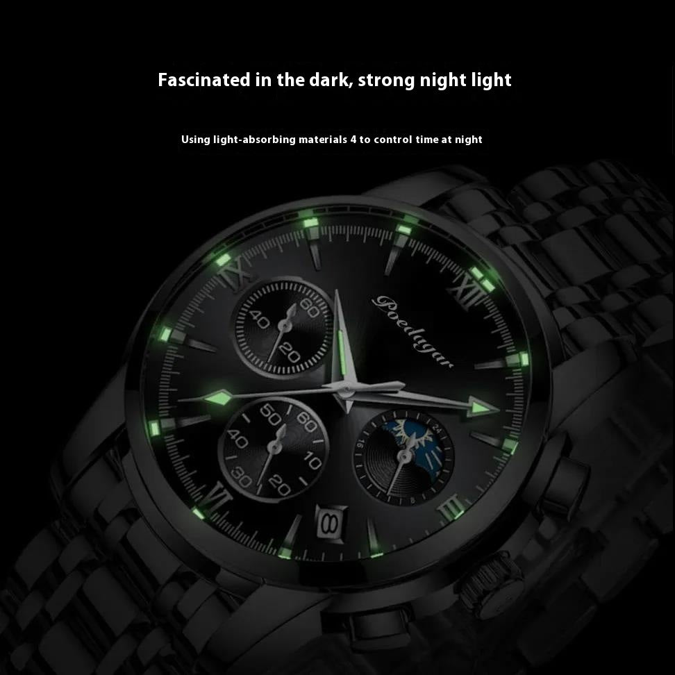 Montre multifonctionnelle pour hommes, étanche et lumineuse