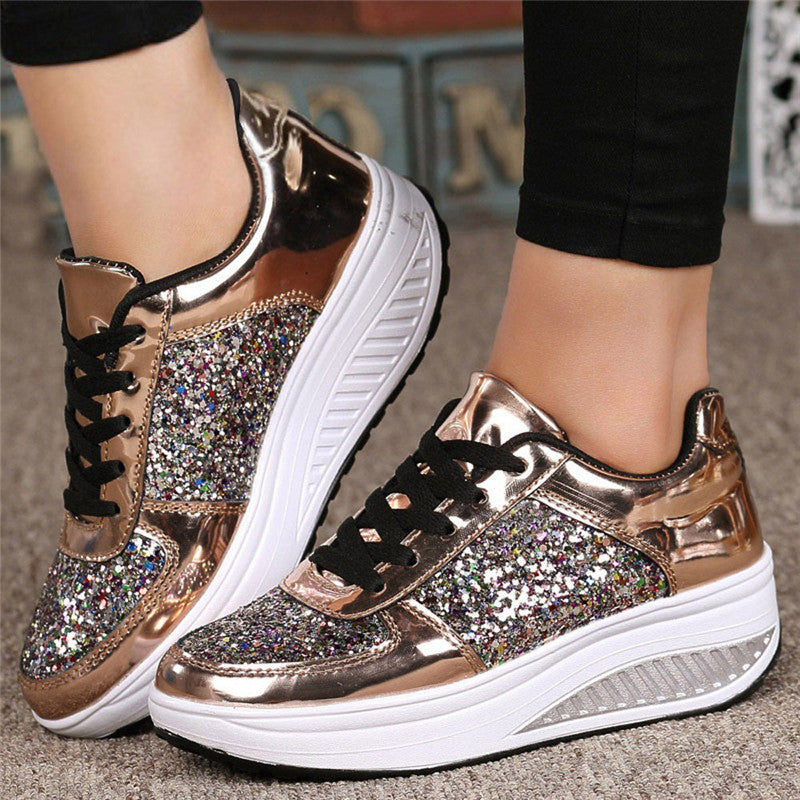 Baskets à paillettes pour femme
