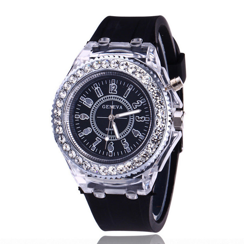 Montre à quartz LED lumineuse
