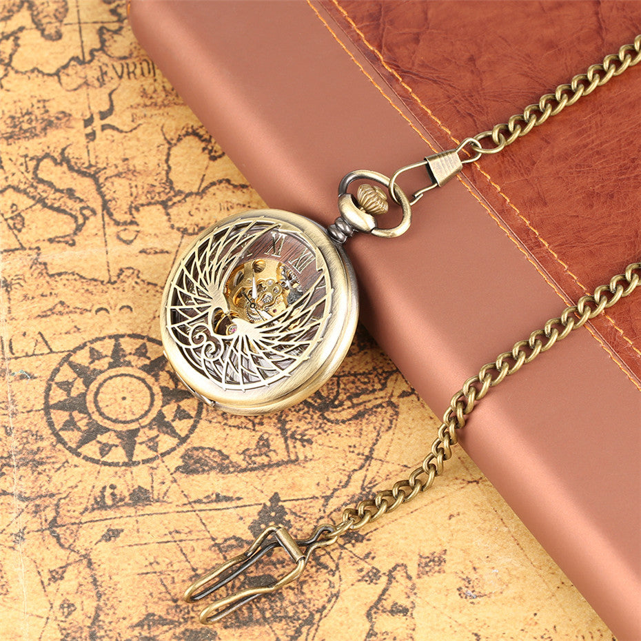 Montre de poche mécanique à boîtier creux