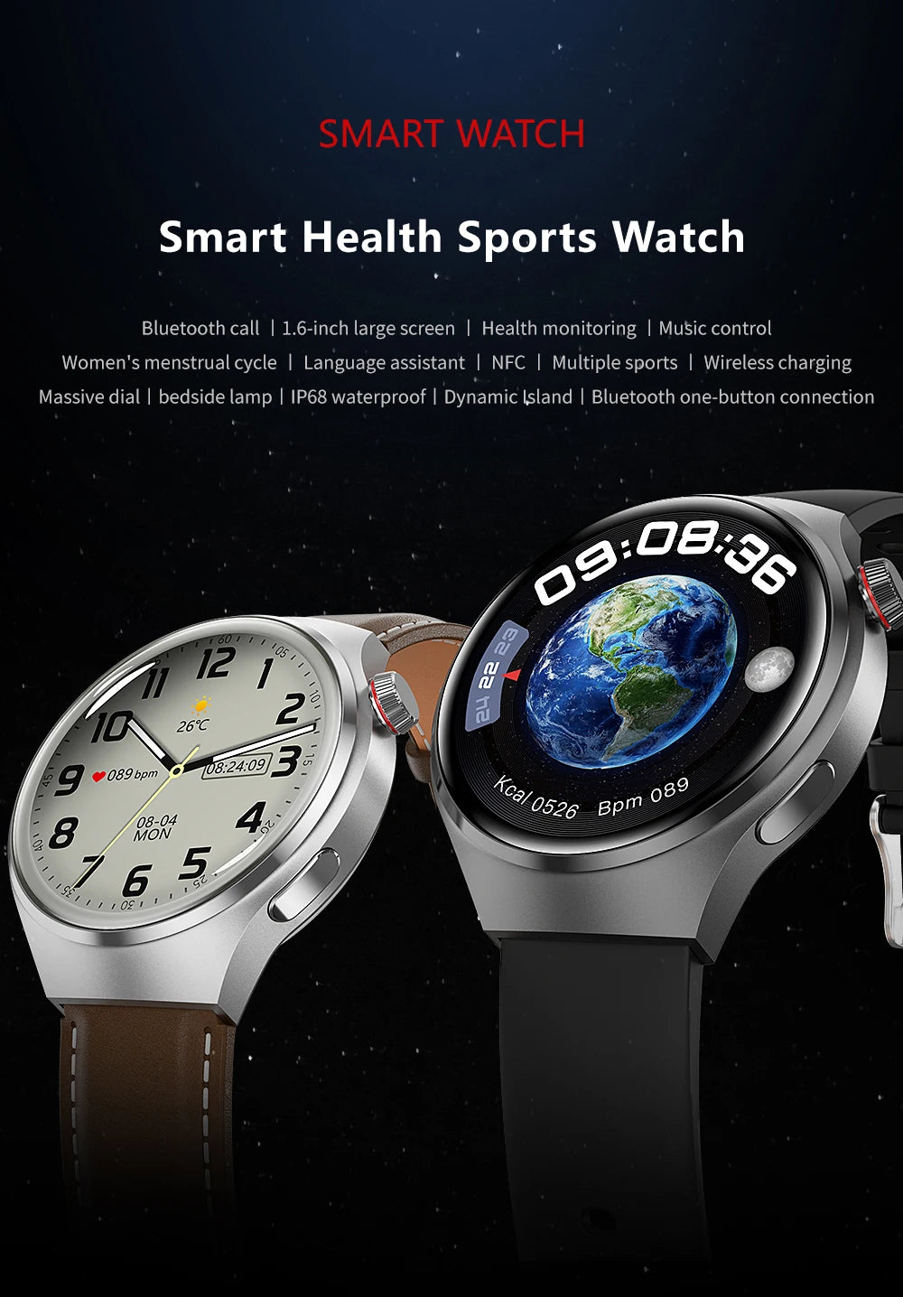Montre intelligente GPS pour hommes