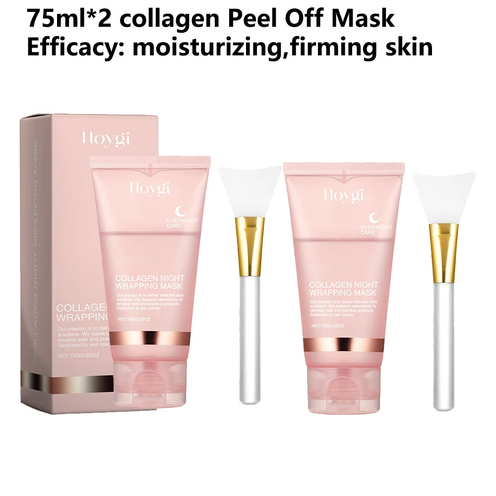 Masque peel-off enrichi en collagène, acide kojique et curcuma