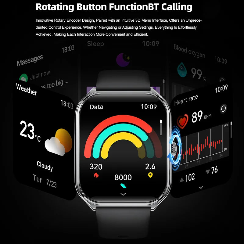 Montre connectée ultra-fine avec écran AMOLED 1,96" HD