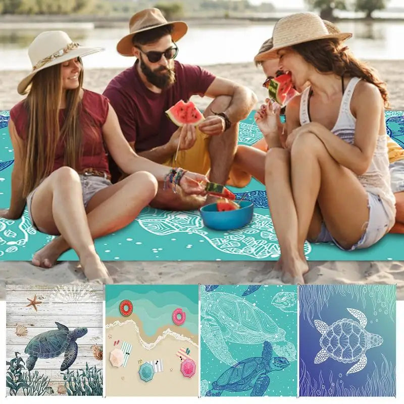 Waterproof Sandproof Beach Mat Folding Camping Supplies Blanket Portable Lightweight Outdoor Relax Picnic Travel Mat 200 X 210cm
