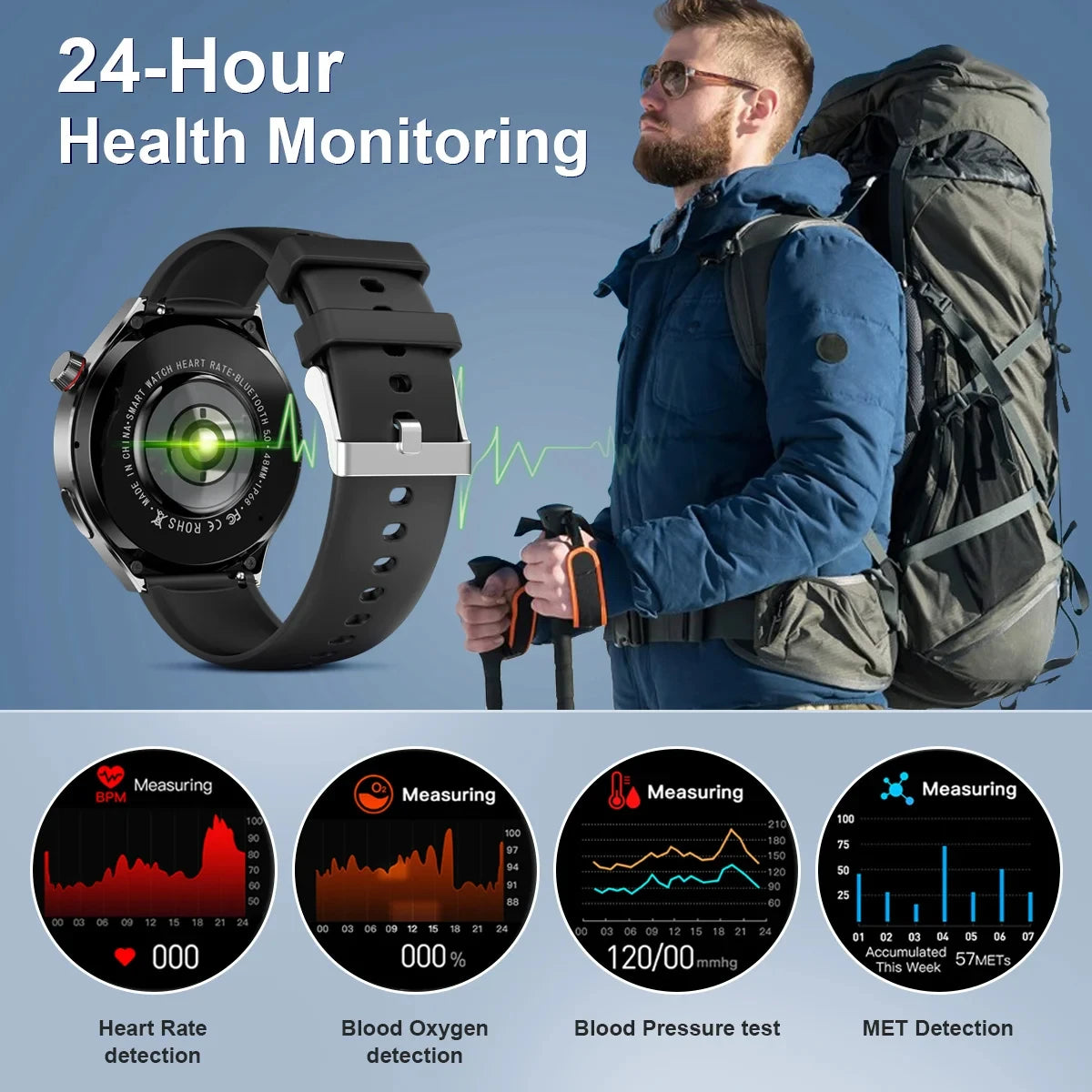 Montre intelligente GPS pour hommes