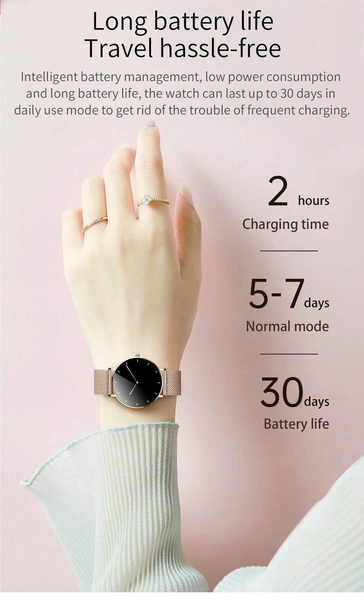 Montre connectée T8 pour femmes,
