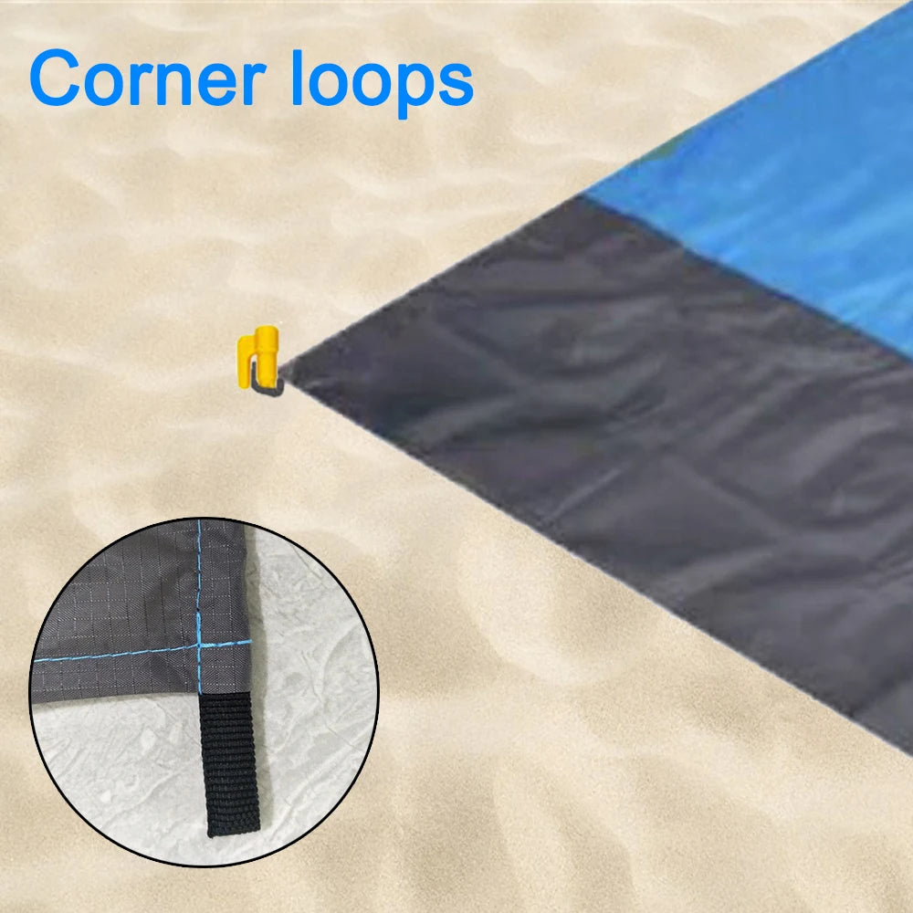 200 X 140cm Waterproof Beach Blanket Sandproof Beach Mat Outdoor Lightweight Picnic Portable for Camping Travel Hiking Sports