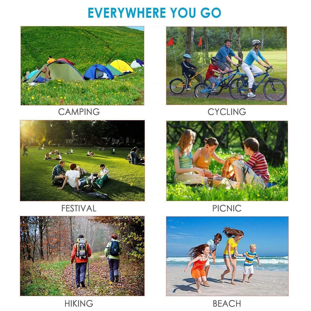 200 X 140cm Waterproof Beach Blanket Sandproof Beach Mat Outdoor Lightweight Picnic Portable for Camping Travel Hiking Sports