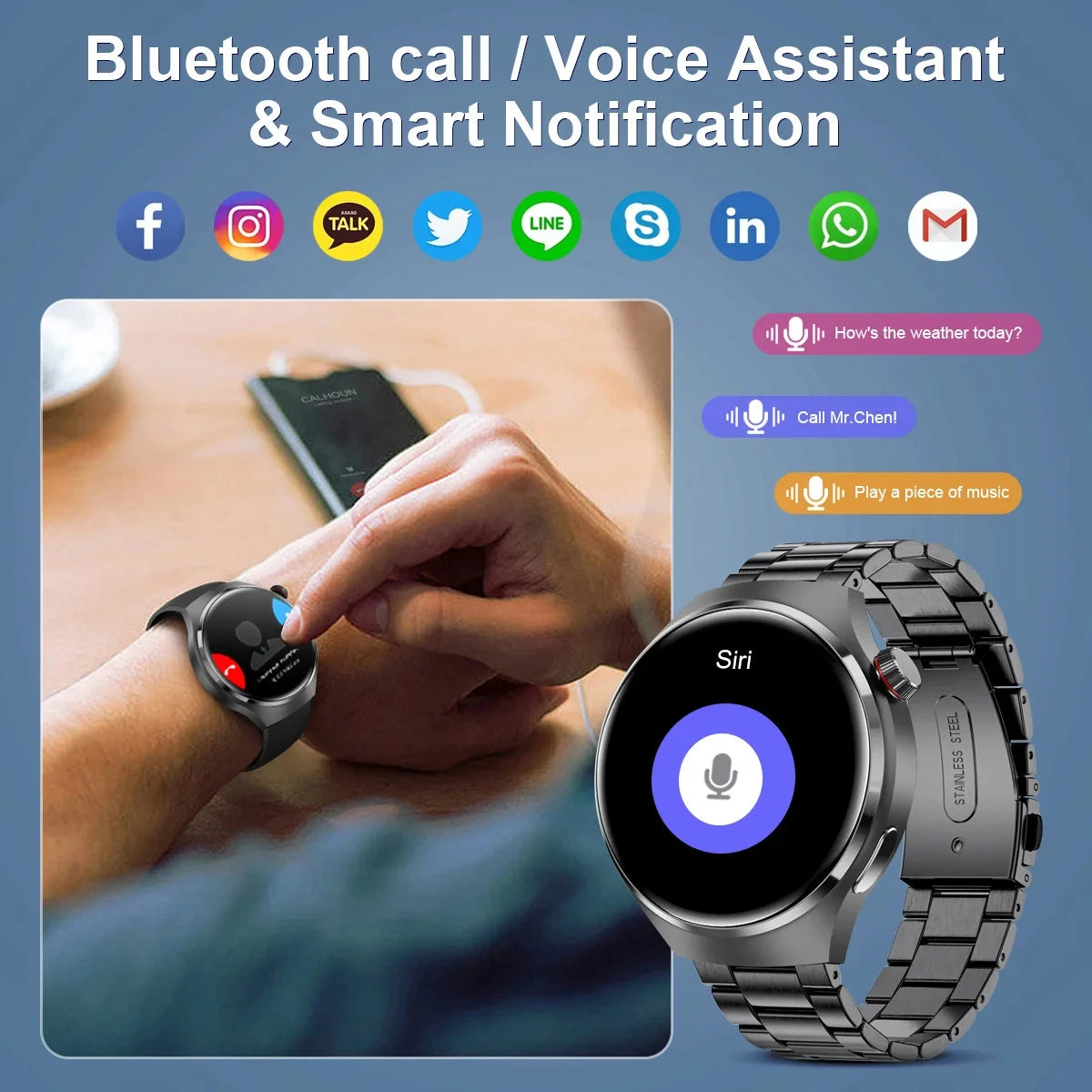 Montre intelligente GPS pour hommes