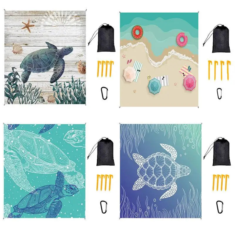 Waterproof Sandproof Beach Mat Folding Camping Supplies Blanket Portable Lightweight Outdoor Relax Picnic Travel Mat 200 X 210cm