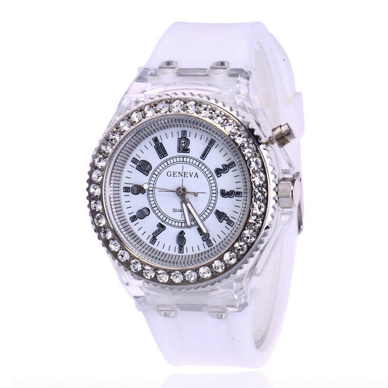 Montre à quartz LED lumineuse