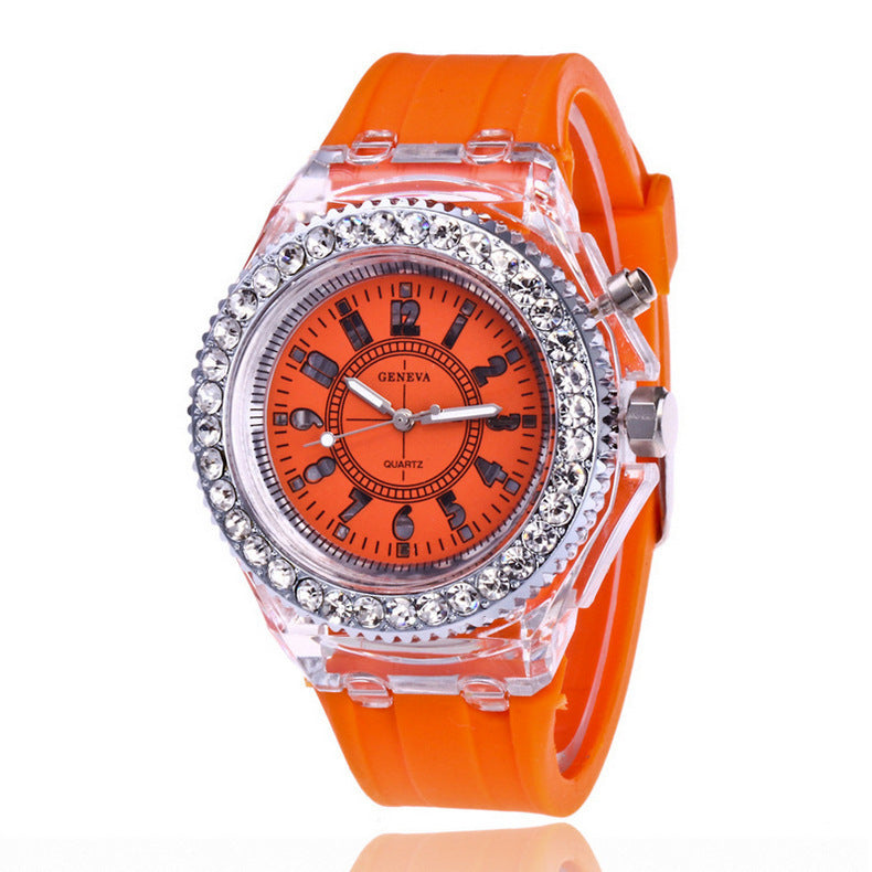 Montre à quartz LED lumineuse