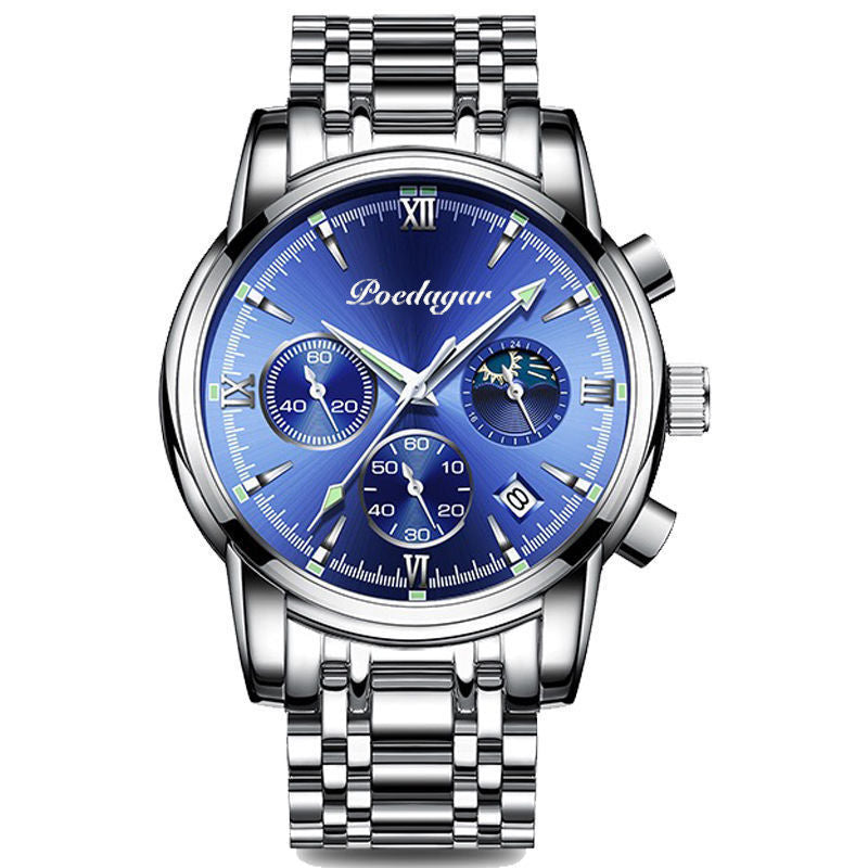Montre multifonctionnelle pour hommes, étanche et lumineuse