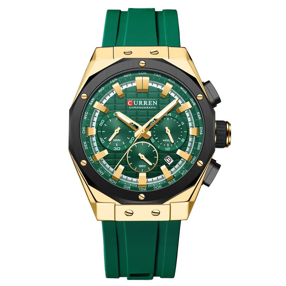 Montre quartz pour hommes avec calendrier