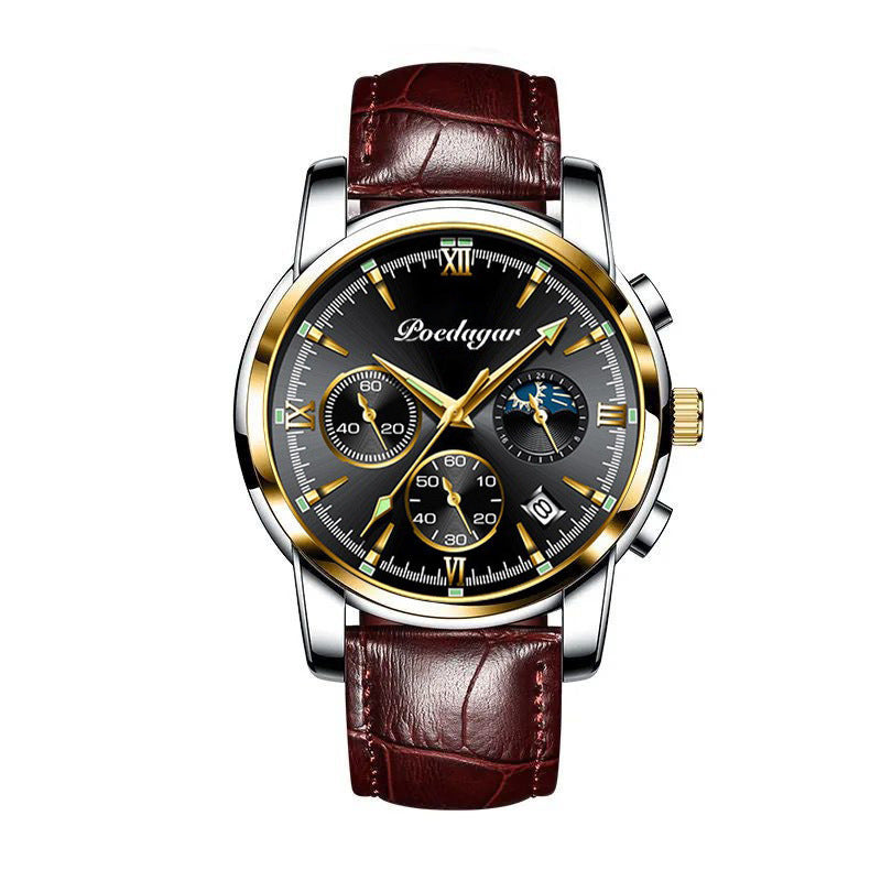 Montre multifonctionnelle pour hommes, étanche et lumineuse