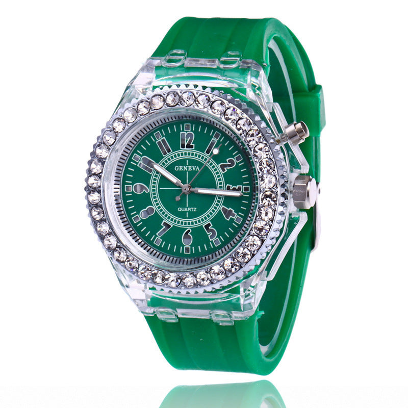 Montre à quartz LED lumineuse