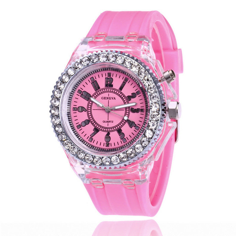 Montre à quartz LED lumineuse