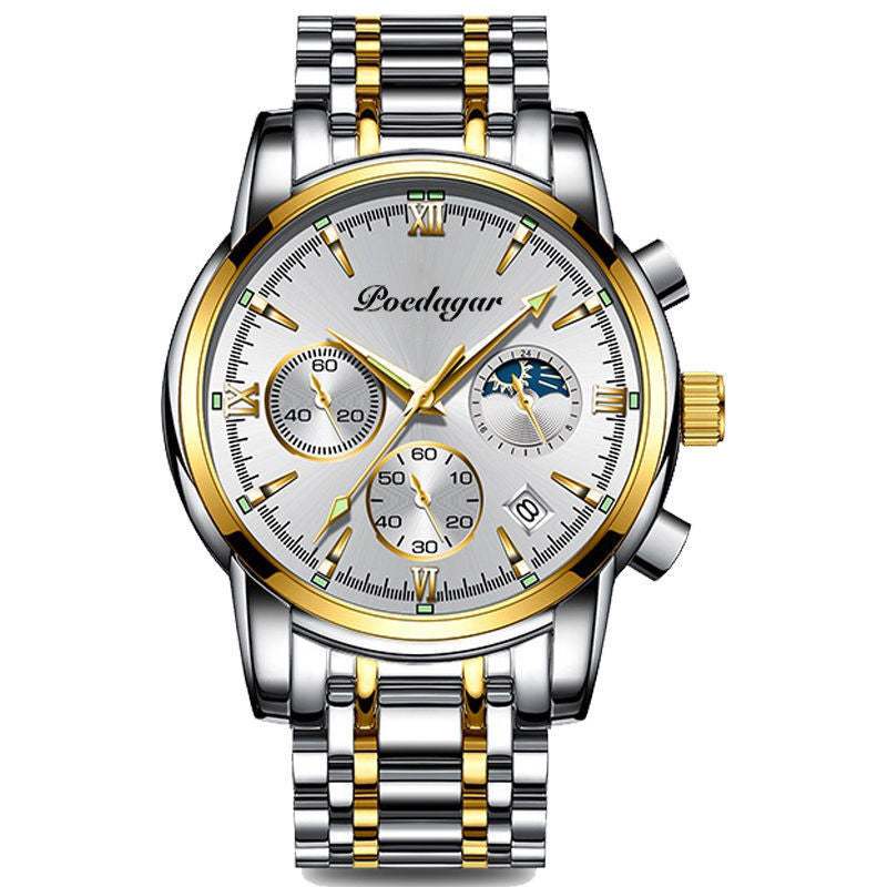 Montre multifonctionnelle pour hommes, étanche et lumineuse