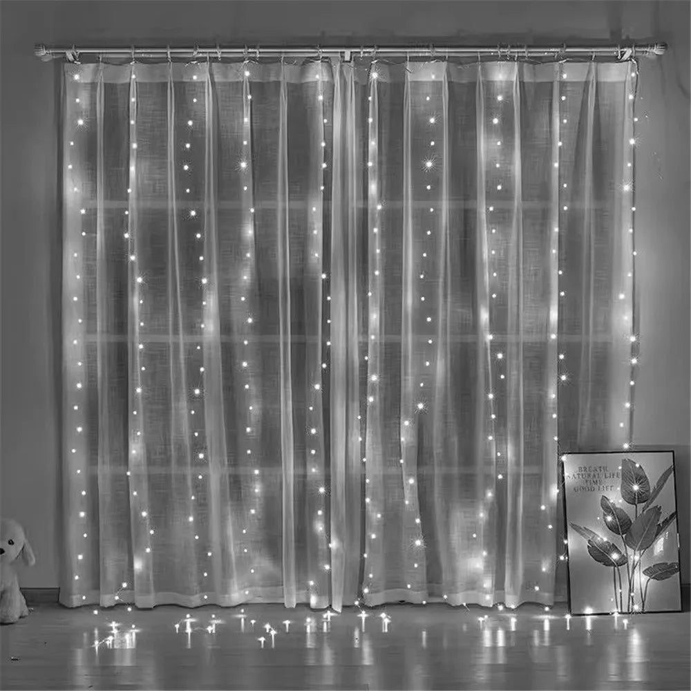 1pc USB 3x3/3*2/3*1 LED Curtain Bedroom Lights Garland Fairy Light Festoon Wedding Home Bedroom Decoration Lighting