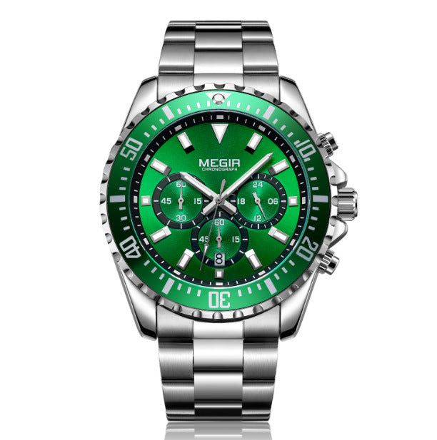 montre homme combine un design sportif avec un calendrier pratique et un affichage lumineux