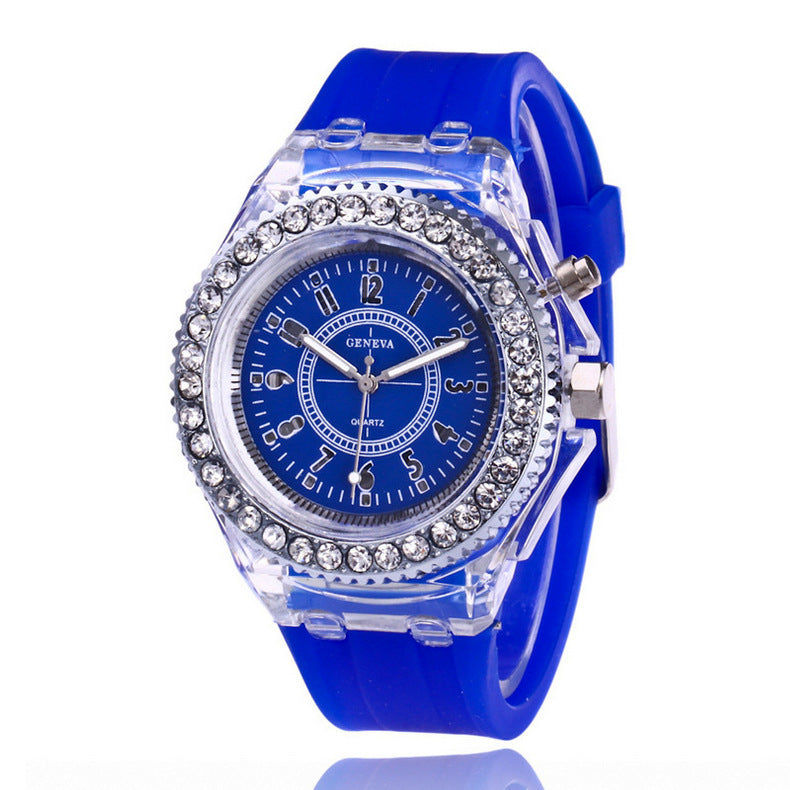 Montre à quartz LED lumineuse