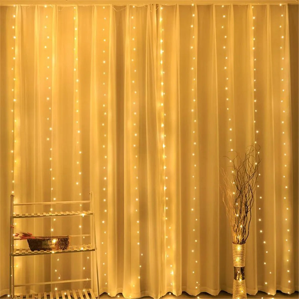 1pc USB 3x3/3*2/3*1 LED Curtain Bedroom Lights Garland Fairy Light Festoon Wedding Home Bedroom Decoration Lighting