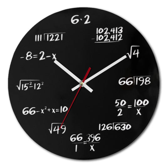 Horloge mathématique individuelle en bois