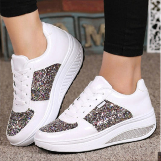 Baskets à paillettes pour femme