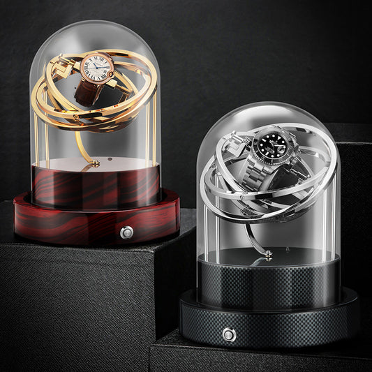 Belle Couvercle en Verre Mécanique Montre Shaker